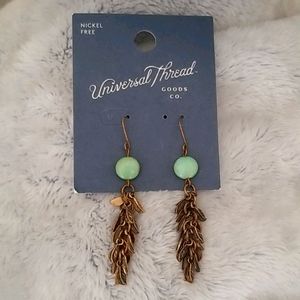 NWT Universal Thread Goods Co. Turq earrings